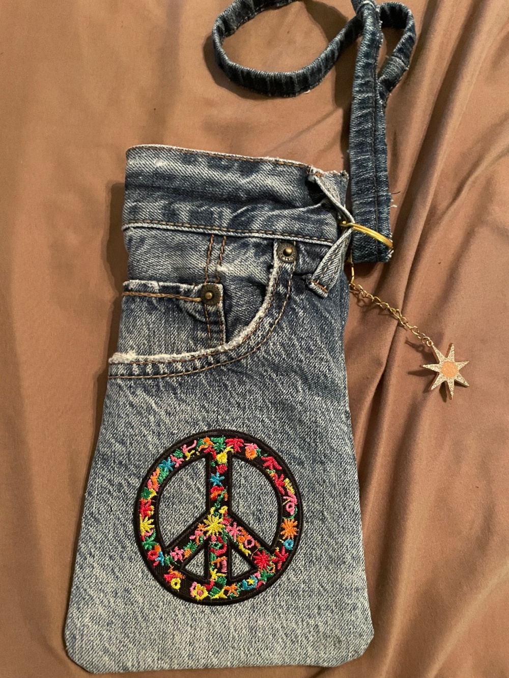 Custom listing , handmade, denim with size and embellishment of your choice